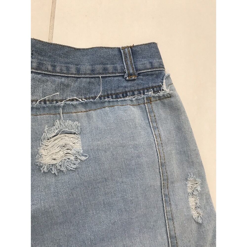 36Point5 Distressed Denim Micro Mini Skirt - Picture 11 of 12